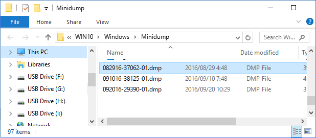 [Windows10]Memory dump Crash dump