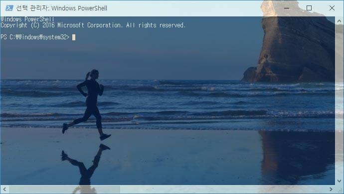 【Windows10】Windows PowerShell의 배경투명도