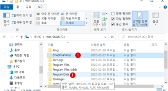 Windows 파일 탐색기에서 숨긴 파일과 시스템 파일을 표시하는 방법