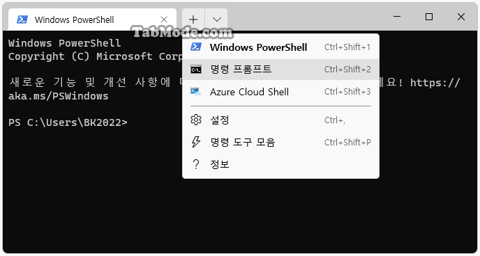 Windows 11의 Windows 터미널 명령줄 콘솔