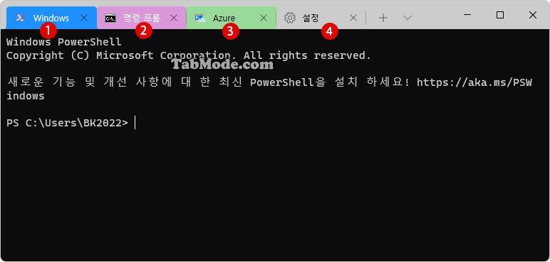 Windows 터미널의 여러 프로필 열기