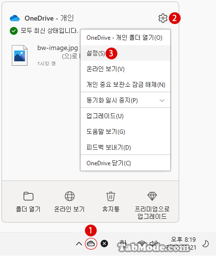 Windows 11에서 동기화할 OneDrive 폴더를 백업 설정하기