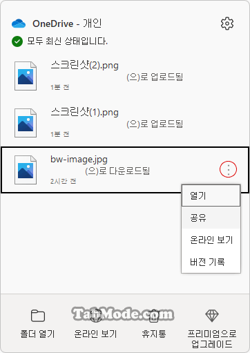 Windows 11에서 동기화할 OneDrive 폴더를 백업 설정하기