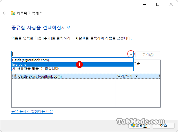 Windows 11 폴더에 공유 설정하기