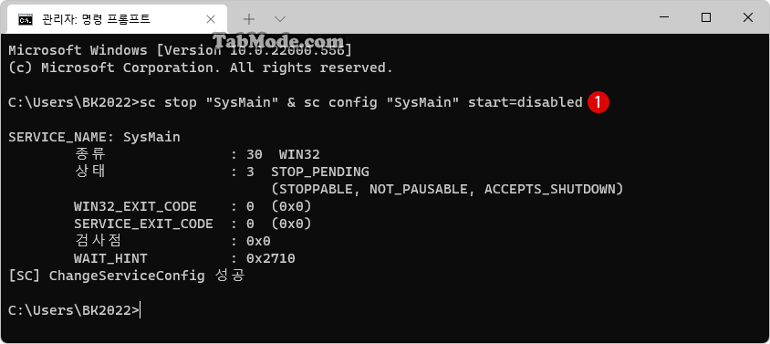 Windows 명령줄 및 레지스트리 편집에서 Superfetch SysMain 비활성화하기