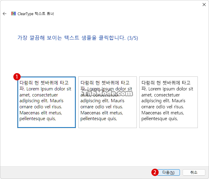 Windows 11 텍스트 조정하기